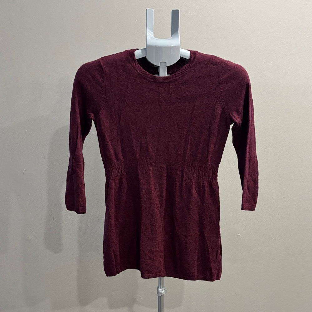 Mimi Maternity Burgundy Top, S
